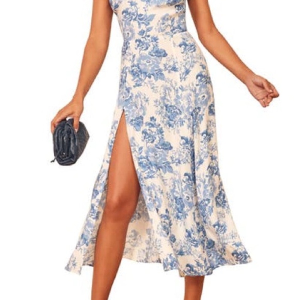 Reformation Gavin Dress in Olympia print, sz 12 - Picture 3 of 9